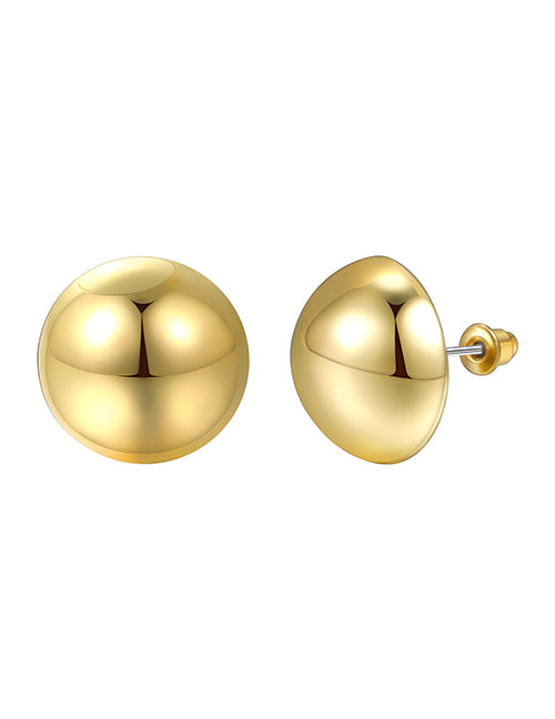 Aretes Botón Dorado